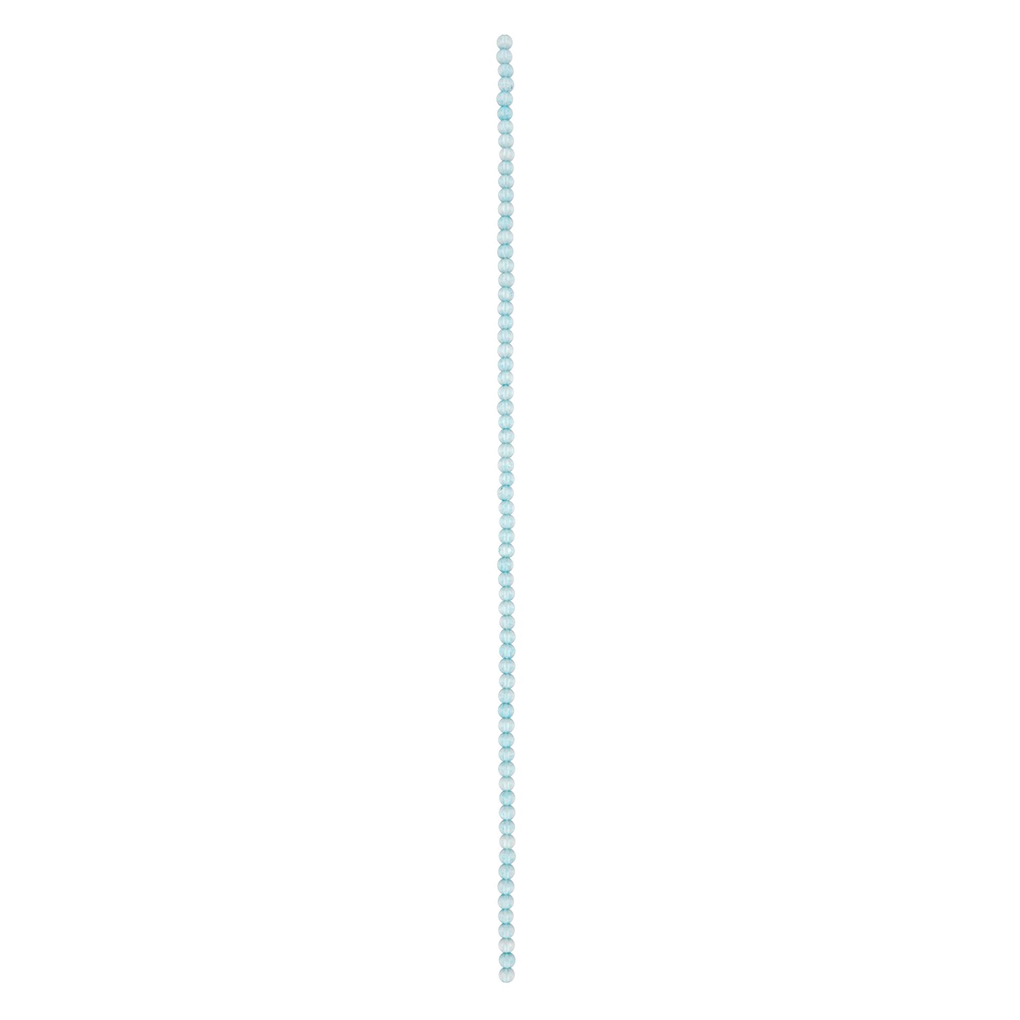 12 Pack: Light Blue Quartz Round Beads by Bead Landing